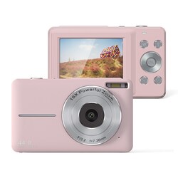 Digikamera 48MP 1080P 16X digitaalinen zoom Vaaleanpunainen