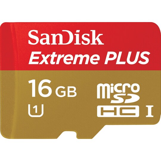 SanDisk Extreme Plus M muistikortti ja sovitin 16 GB
