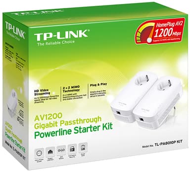 TP-Link Powerline TL-PA8010PKit sovitinpakkaus