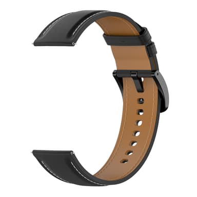 Klockarmband i äkta läder Musta Garmin Vivoactive3 / Vivoactive 3 Music / Venu / Venu 2 Plus / Venu Sq, Huami Amazfit GTS 2E / GTS 2 Mini / GTS 2 / Pop Pro
