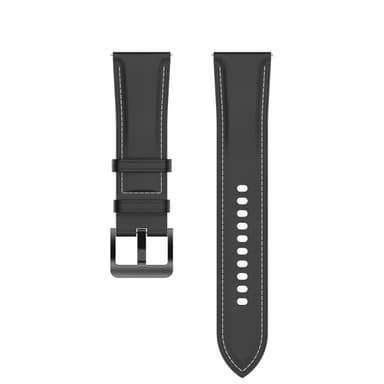 Klockarmband i äkta läder Musta Garmin Vivoactive3 / Vivoactive 3 Music / Venu / Venu 2 Plus / Venu Sq, Huami Amazfit GTS 2E / GTS 2 Mini / GTS 2 / Pop Pro