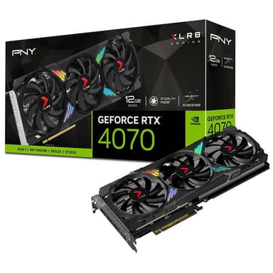 PNY GeForce RTX 4070 12GB XLR8 Gaming TripleFan näytönohjain