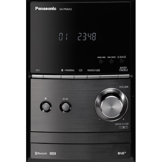 Panasonic mikrohifijärjestelmä SC-PM602EG-K (musta)