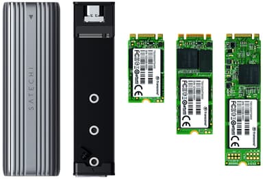 Satechi M.2 NVMe ja SATA SSD kotelo (harmaa)