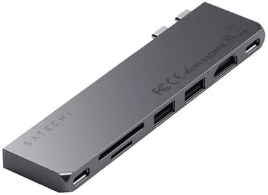 Satechi USB-C Pro Slim USB hubi (harmaa)