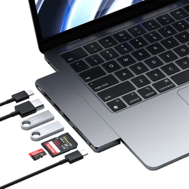 Satechi USB-C Pro Slim USB hubi (harmaa)