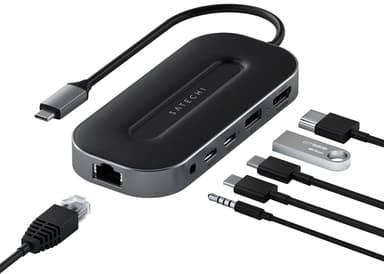 Satechi USB4 Multiport USB hubi (harmaa)