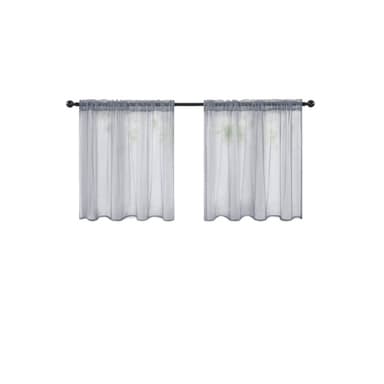 Yksinkertainen tyylikäs lyhyt verho 2 kpl Harmaa 76x60 cm