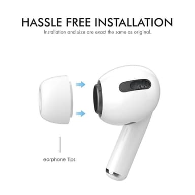 AHASTYLE AirPods Pro 1/2 silikoniset korvatyynyt Valkoinen - Medium