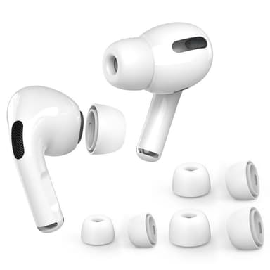 AHASTYLE AirPods Pro 1/2 Silikoniset korvatyynyt S+M+L - Valkoinen
