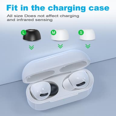 SKALO AirPods Pro 1/2 korvatyynyt muistivaahto ja silikoni 6 paria