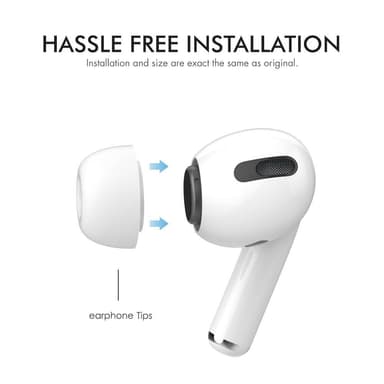 AHASTYLE AirPods Pro 1/2 silikoniset korvatyynyt Valkoinen - Small