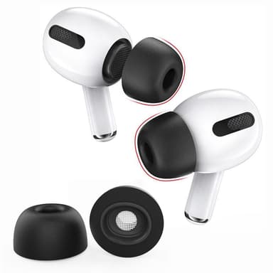 AHASTYLE AirPods Pro 1/2 -korvatyynyt, joissa on muistivaahto Musta - Small