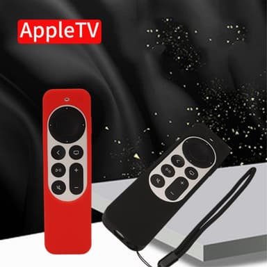 SKALO Apple TV 4K 2021 Control Shell AirTag-pidikkeellä varustettuna - Musta