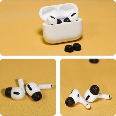 AHASTYLE AirPods Pro 1/2 -korvatyynyt, joissa on muistivaahto Musta - Medium