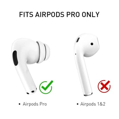 AHASTYLE AirPods Pro 1/2 Silikoni korvatyynyt Double Design S+M+L - Valkoinen
