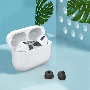 AHASTYLE AirPods Pro 1/2 silikoniset korvatyynyt Musta - Large