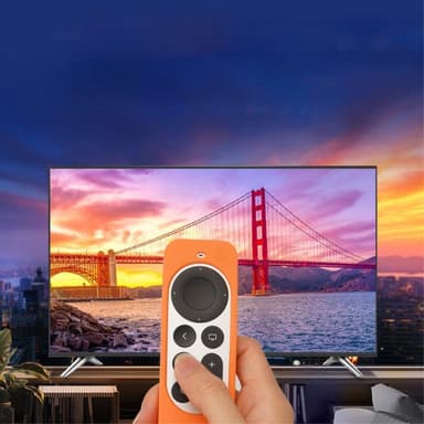 SKALO Apple TV 4K 2021 Control Shell AirTag-pidikkeellä varustettuna - Musta
