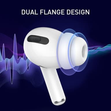 AHASTYLE AirPods Pro 1/2 Silikoni korvatyynyt Double Design S+M+L - Valkoinen
