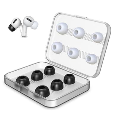 SKALO AirPods Pro 1/2 korvatyynyt muistivaahto ja silikoni 6 paria
