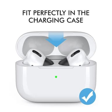 AHASTYLE AirPods Pro 1/2 silikoniset korvatyynyt Musta - Large