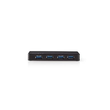 Nedis USB-keskitin | USB-A Uros | 4x USB A Female | 4-Porttinen port(s) | USB 3.2 Gen 1 | USB Virta / Verkkovirtakäyttöinen | 4x USB
