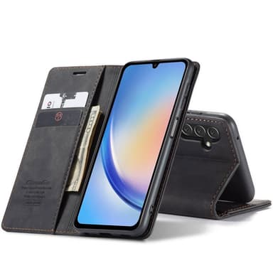 CaseMe Smart Magnet FlipCase Samsung Galaxy A24 4G - Musta
