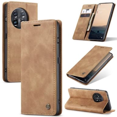 CaseMe Smart Magnet FlipCase OnePlus 11 - Ruskea