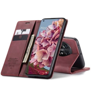 CaseMe Smart Magnet FlipCase OnePlus 11 - Viininpunainen