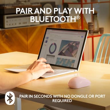 Logitech M240 Silent Bluetooth langaton hiiri (roosa)