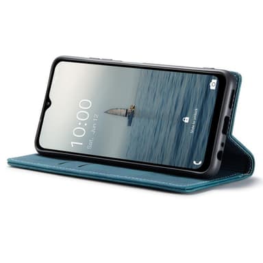 CASEME Retro Lompakkokotelo Samsung Galaxy A14 - Sininen