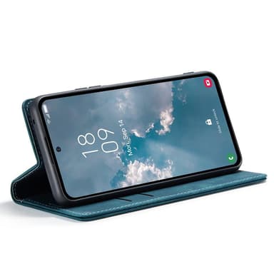 CASEME Retro Lompakkokotelo Samsung Galaxy A54 - Sininen
