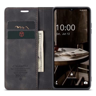 CASEME Retro Lompakkokotelo Samsung Galaxy A14 - Musta