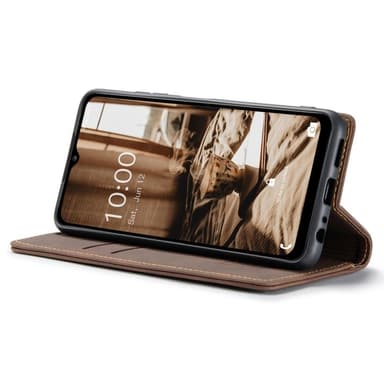 CASEME Retro lompakkokotelo Samsung Galaxy A14: lle - Kahvi