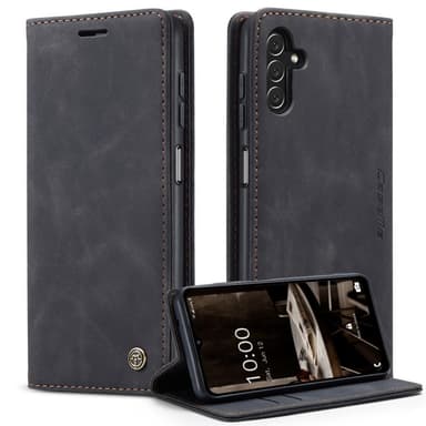 CASEME Retro Lompakkokotelo Samsung Galaxy A14 - Musta