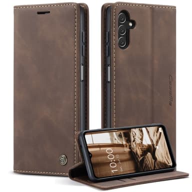 CASEME Retro lompakkokotelo Samsung Galaxy A14: lle - Kahvi