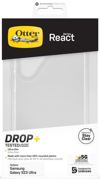 OtterBox React Samsung Galaxy S23 Ultra suojakuori