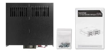4x 2.5"" SATA/SAS in 1x 5.25"" bay mobile rack screwless trays black