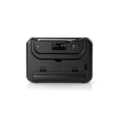 Nedis FM-radio | Kannettava malli | FM | Akkukäyttöinen / Verkkovirtakäyttöinen | Analoginen | 2.4 W | Mustavalkoinen näyttö | Bluetooth® | Kuulokkeiden lähtöliitäntä | Kantokahva | Harmaa / Musta