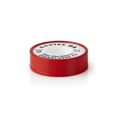 Nedis Putkimiehen (PTFE) teippi | 12.00 m | Kodinkone: Liitäntä | Punainen / Valkoinen