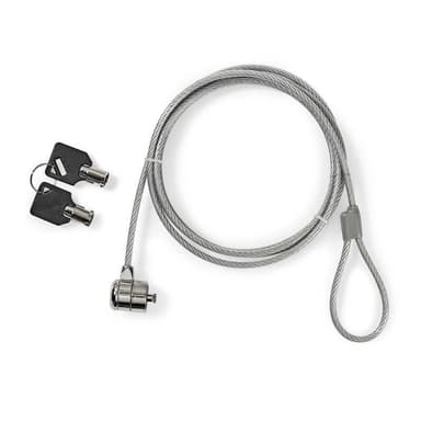 Kannettavan Lukko | Näppäin | 1.8 mm | Hopea