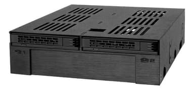 2x 2.5"" SATA/SAS + 1x 3.5"" in 1x 5.25"" bay mobile rack screwless trays