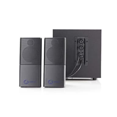 Nedis Pelikaiutin | Kaiutinkanavat: 2.1 | USB Virta | 3.5 mm uros | 30 W | Ei valaistusta | Äänenvoimakkuuden Säätö