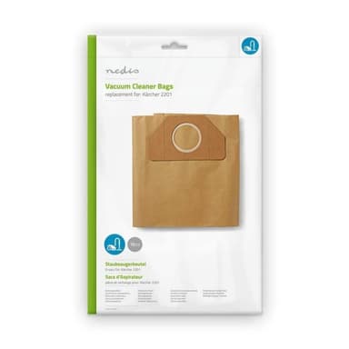 Nedis Pölypussi | 10 kpl | Paperi | Eniten myyty: Kärcher 2201 | Ruskea