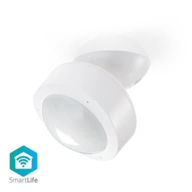 Nedis SmartLife Liiketunnistin | Wi-Fi | Paristokäyttöinen / Verkkovirtakäyttöinen | Tunnistuskulma: 120 ° | Tunnistusalue: 10.0 m | Valkoinen