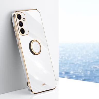 SKALO Samsung A34 5G XINLI TPU suojakuori rengas - Valkoinen