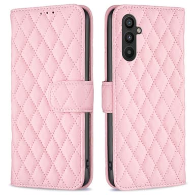 SKALO Samsung A34 5G BINFEN COLOR Tikattu Lompakko - Pinkki