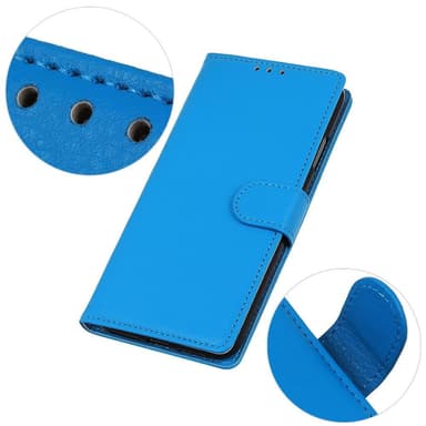 SKALO Samsung A14 4G/5G Litchi Lompakkokotelo - Sininen