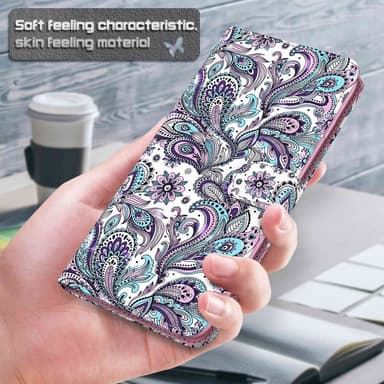 SKALO Samsung A34 5G Floral 3D Lompakkokotelo