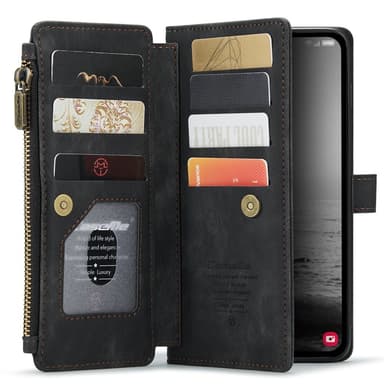 CaseMe Samsung A34 5G CaseMe Big Wallet Lompakkokotelo - Musta